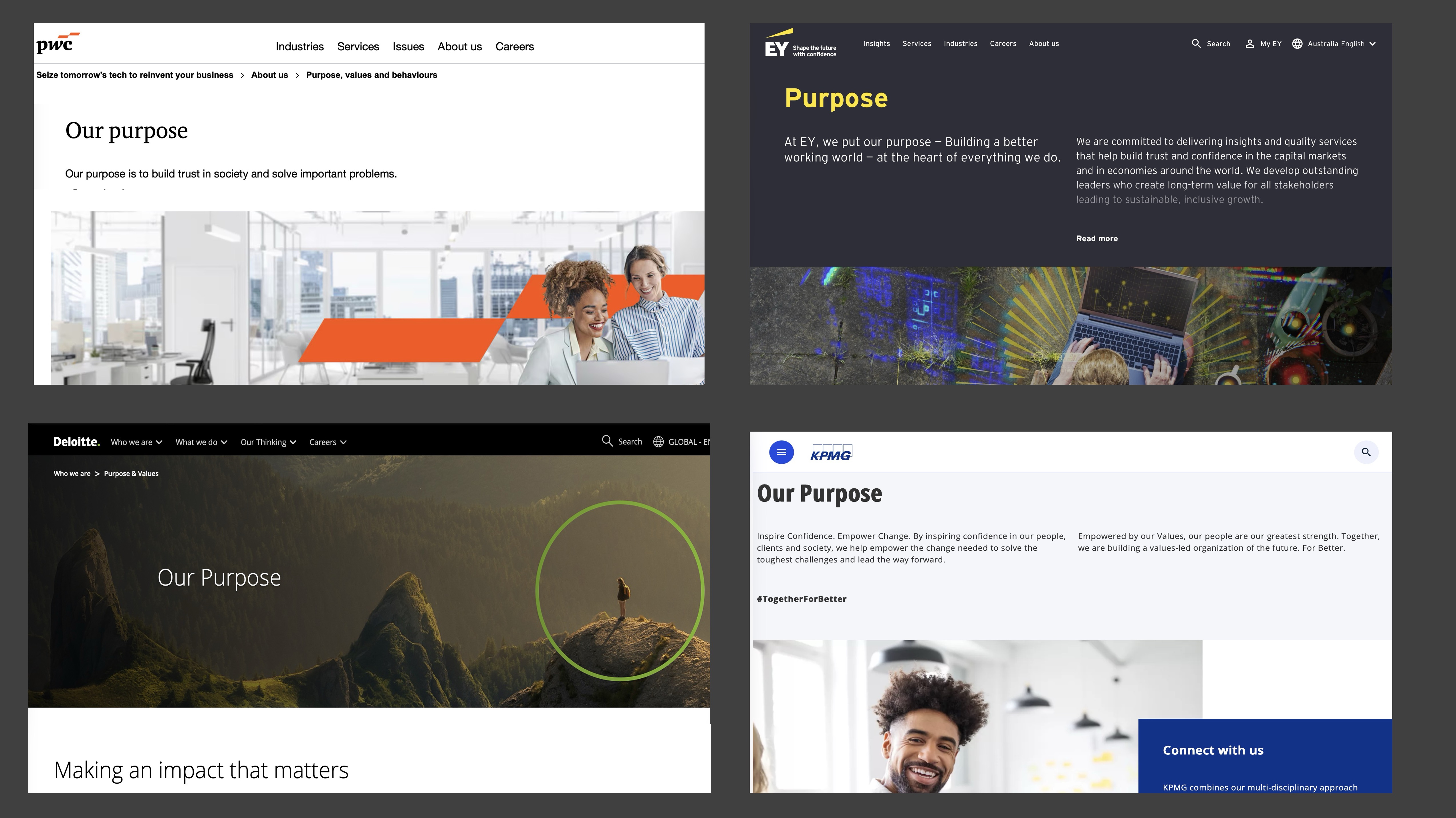 The Big Four Purpose Statements