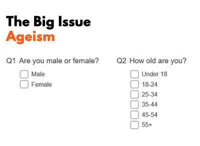 AGEISM IS ALIVE AND WELL, UNFORTUNATELY